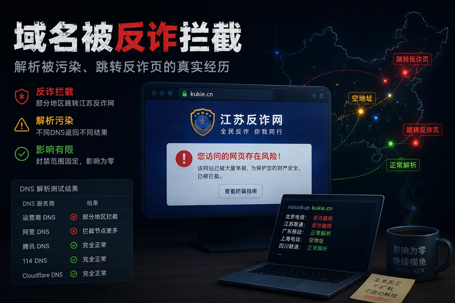 记一次域名被反诈系统 DNS 污染的经历